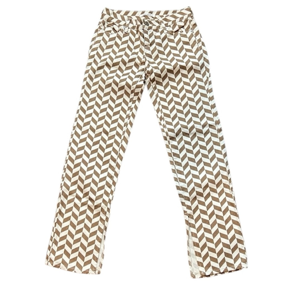 PacSun Brown Chevron Low Rise Straight Leg Jeans
